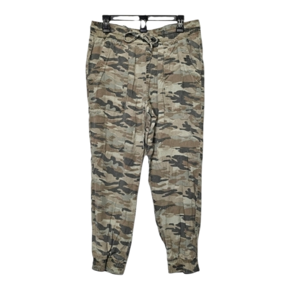 Gap Camo Print Jogger Pants 100% Lyocell Green Black Size M